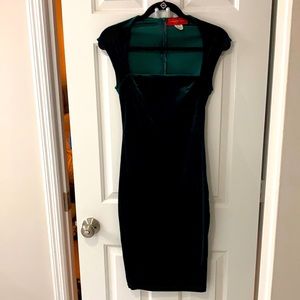Akira Red Label Velvet dress- dark green, size M
